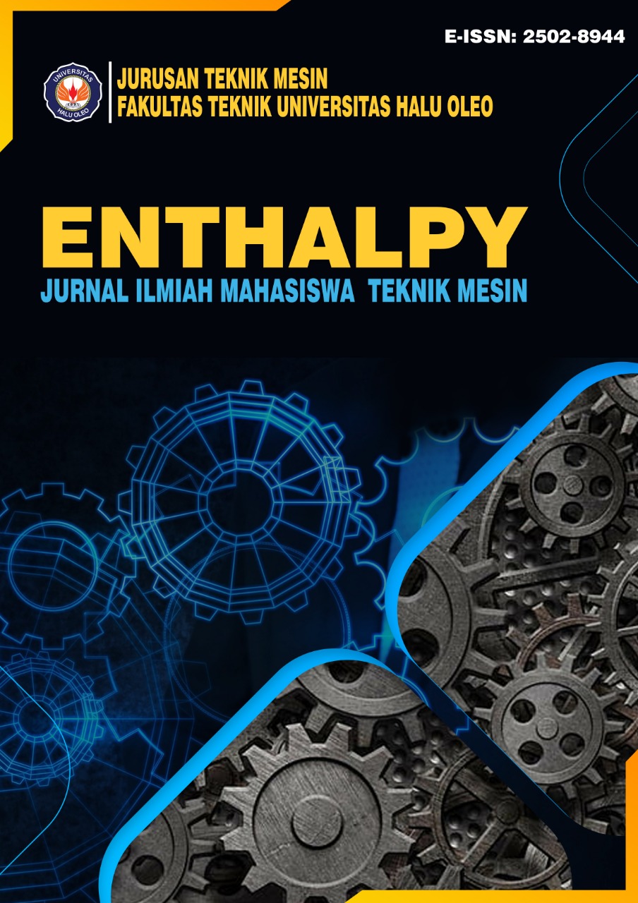 Enthalpy : Jurnal Ilmiah Mahasiswa Teknik Mesin